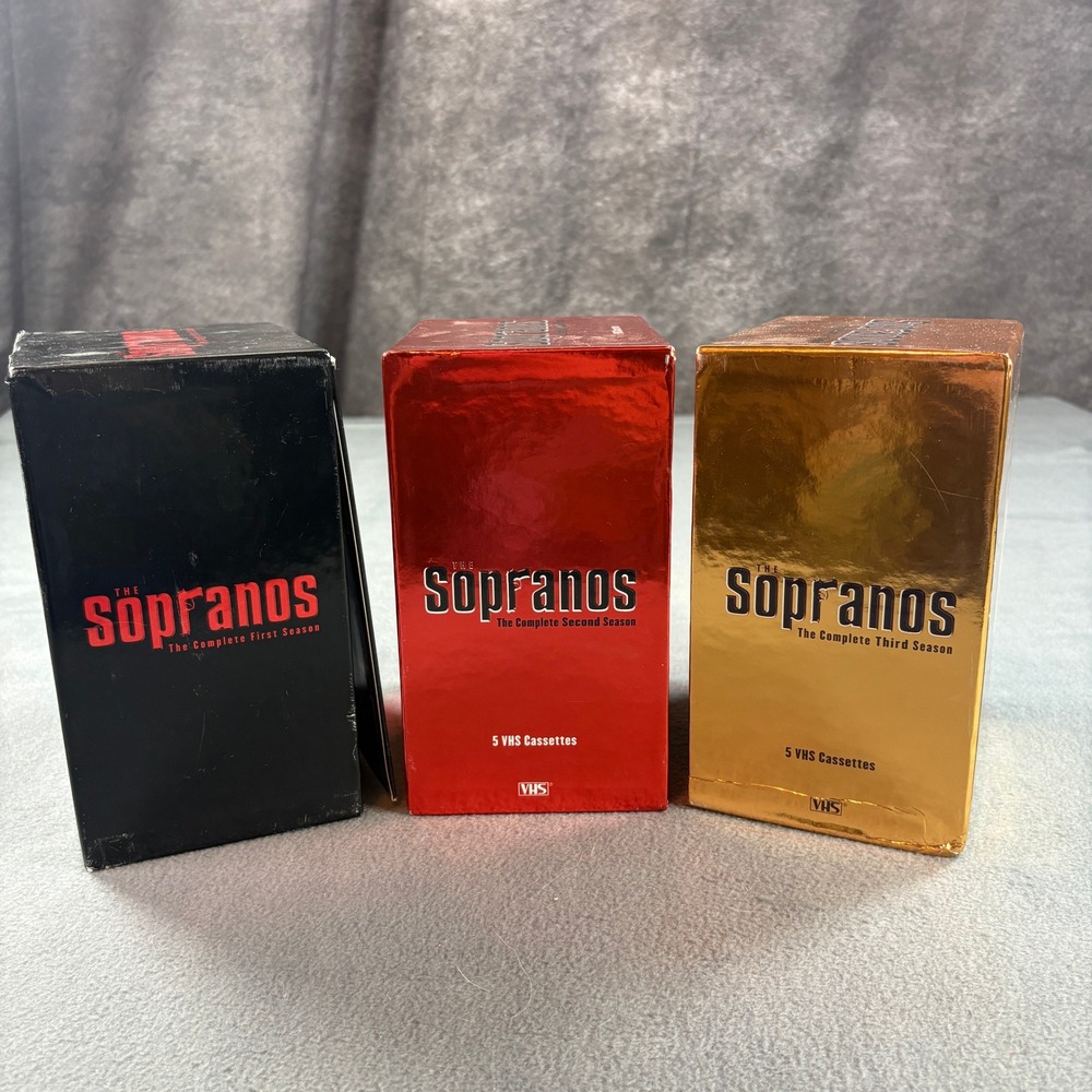The Sopranos Seasons 1-4 Box Set Bundle VHS Seasons 1 2 3 DVD Season 4 HBO Drama